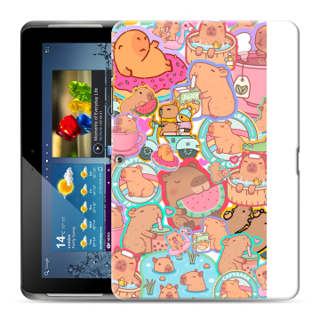 Силиконовый чехол на Samsung Galaxy Tab 2 10.1 с принтом капибары