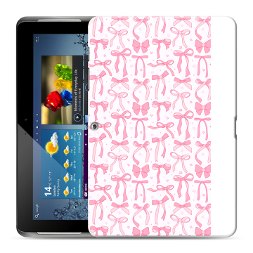 Силиконовый чехол на Samsung Galaxy Tab 2 10.1 с принтом Розовые бантики