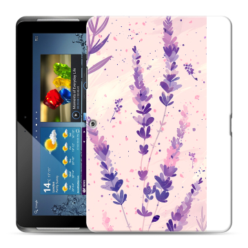 Силиконовый чехол на Samsung Galaxy Tab 2 10.1 с принтом цветы лаванда
