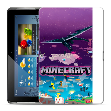 Силиконовый чехол на Samsung Galaxy Tab 2 10.1 с принтом Майнкрафт Minecraft