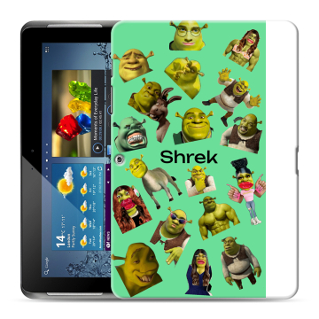 Силиконовый чехол на Samsung Galaxy Tab 2 10.1 с принтом Шрек Shrek Силиконовый чехол на Samsung Galaxy Tab 2 10.1 с принтом Шрек Shrek
