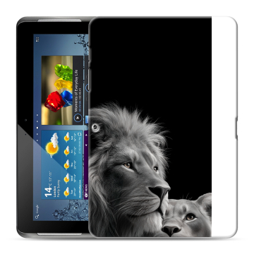 Силиконовый чехол на Samsung Galaxy Tab 2 10.1 с принтом Лев кошки Силиконовый чехол на Samsung Galaxy Tab 2 10.1 с принтом Лев кошки