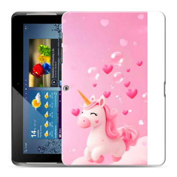 Силиконовый чехол на Samsung Galaxy Tab 2 10.1 с принтом Единорог