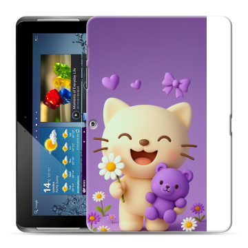 Силиконовый чехол на Samsung Galaxy Tab 2 10.1 с принтом для девочек