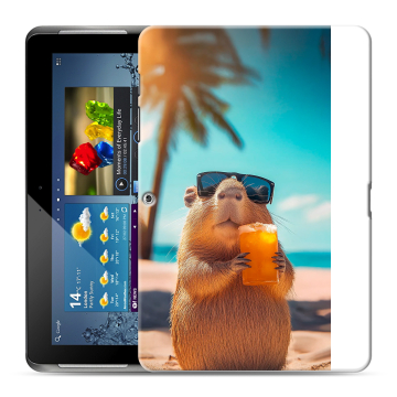 Силиконовый чехол на Samsung Galaxy Tab 2 10.1 с принтом Капибара Силиконовый чехол на Samsung Galaxy Tab 2 10.1 с принтом Капибара