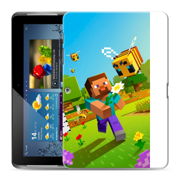 Силиконовый чехол на Samsung Galaxy Tab 2 10.1 с принтом Майнкрафт Minecraft Силиконовый чехол на Samsung Galaxy Tab 2 10.1 с принтом Майнкрафт Minecraft