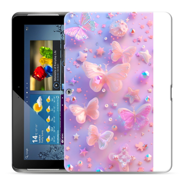 Силиконовый чехол на Samsung Galaxy Tab 2 10.1 с принтом Бабочки Силиконовый чехол на Samsung Galaxy Tab 2 10.1 с принтом Бабочки