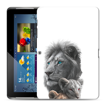 Силиконовый чехол на Samsung Galaxy Tab 2 10.1 с принтом Львы Силиконовый чехол на Samsung Galaxy Tab 2 10.1 с принтом Львы