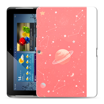 Силиконовый чехол на Samsung Galaxy Tab 2 10.1 с принтом Розовый космос Силиконовый чехол на Samsung Galaxy Tab 2 10.1 с принтом Розовый космос