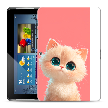 Силиконовый чехол на Samsung Galaxy Tab 2 10.1 с принтом Розовый котенок Силиконовый чехол на Samsung Galaxy Tab 2 10.1 с принтом Розовый котенок