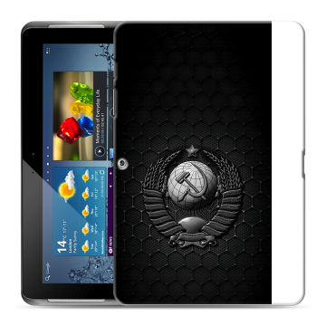 Силиконовый чехол на Samsung Galaxy Tab 2 10.1 с принтом Герб Флаг СССР Силиконовый чехол на Samsung Galaxy Tab 2 10.1 с принтом Герб Флаг СССР
