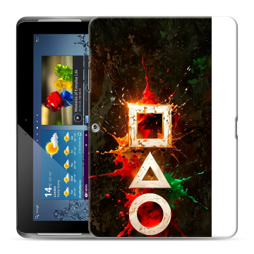 Силиконовый чехол на Samsung Galaxy Tab 2 10.1 с принтом Squid Game Игра кальмара