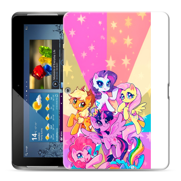 Силиконовый чехол на Samsung Galaxy Tab 2 10.1 с принтом My little pony Дружба чудо