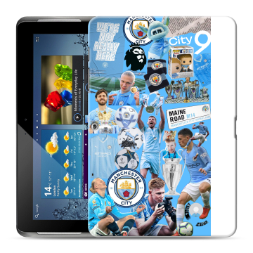 Силиконовый чехол на Samsung Galaxy Tab 2 10.1 с принтом Man City Манчестер Сити Силиконовый чехол на Samsung Galaxy Tab 2 10.1 с принтом Man City Манчестер Сити
