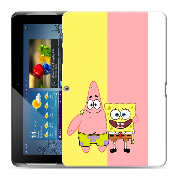 Силиконовый чехол на Samsung Galaxy Tab 2 10.1 с принтом Спанч боб Спанчбоб