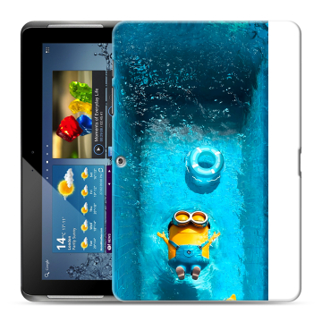 Силиконовый чехол на Samsung Galaxy Tab 2 10.1 с принтом Миньоны