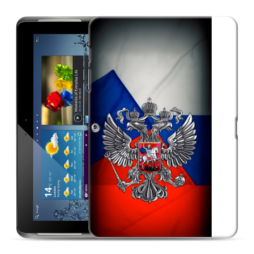 Силиконовый чехол на Samsung Galaxy Tab 2 10.1 с принтом Флаг России