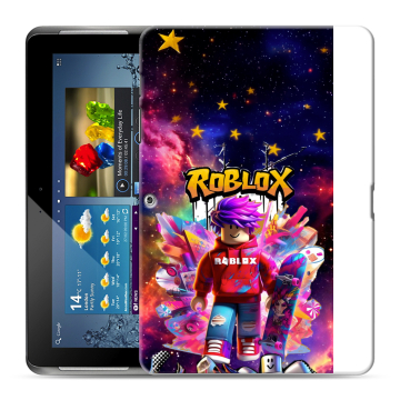 Силиконовый чехол на Samsung Galaxy Tab 2 10.1 с принтом Roblox Роблокс