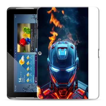 Силиконовый чехол на Samsung Galaxy Tab 2 10.1 с принтом IronMan Железный человек