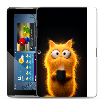 Силиконовый чехол на Samsung Galaxy Tab 2 10.1 с принтом Смешной кот