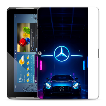 Силиконовый чехол на Samsung Galaxy Tab 2 10.1 с принтом Mercedes Мерседес