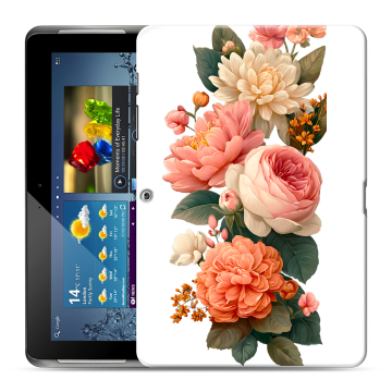 Силиконовый чехол на Samsung Galaxy Tab 2 10.1 с принтом цветы Силиконовый чехол на Samsung Galaxy Tab 2 10.1 с принтом цветы