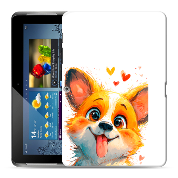 Силиконовый чехол на Samsung Galaxy Tab 2 10.1 с принтом корги