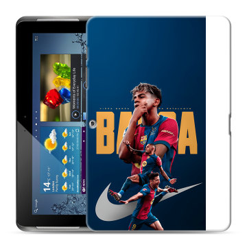 Силиконовый чехол на Samsung Galaxy Tab 2 10.1 с принтом Барселона Barca Yamal 