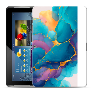 Силиконовый чехол на Samsung Galaxy Tab 2 10.1 с принтом Мрамор блестки Силиконовый чехол на Samsung Galaxy Tab 2 10.1 с принтом Мрамор блестки