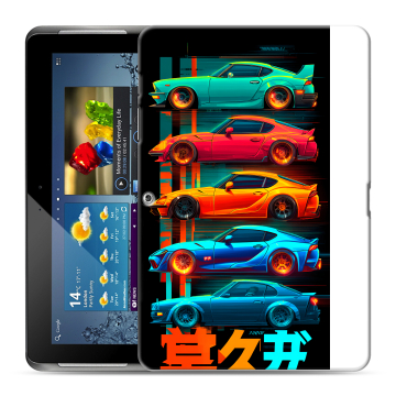 Силиконовый чехол на Samsung Galaxy Tab 2 10.1 с принтом машины тачки Силиконовый чехол на Samsung Galaxy Tab 2 10.1 с принтом машины тачки