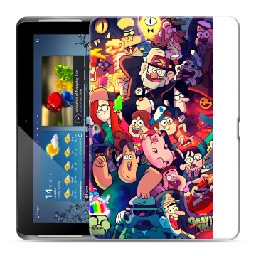 Силиконовый чехол на Samsung Galaxy Tab 2 10.1 с принтом Gravity Falls Гравити Фолз