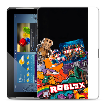Силиконовый чехол на Samsung Galaxy Tab 2 10.1 с принтом Roblox Роблокс