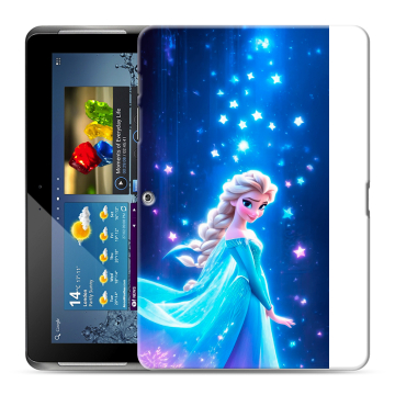 Силиконовый чехол на Samsung Galaxy Tab 2 10.1 с принтом Холодное сердце Frozen