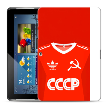 Силиконовый чехол на Samsung Galaxy Tab 2 10.1 с принтом Флаг Герб СССР Силиконовый чехол на Samsung Galaxy Tab 2 10.1 с принтом Флаг Герб СССР