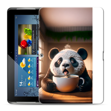 Силиконовый чехол на Samsung Galaxy Tab 2 10.1 с принтом смешная панда