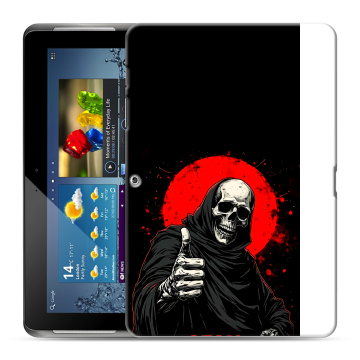 Силиконовый чехол на Samsung Galaxy Tab 2 10.1 с принтом смешной скелет Силиконовый чехол на Samsung Galaxy Tab 2 10.1 с принтом смешной скелет