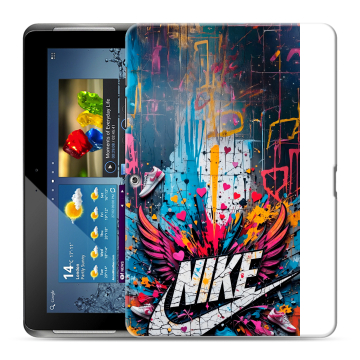 Силиконовый чехол на Samsung Galaxy Tab 2 10.1 с принтом Nike Найк
