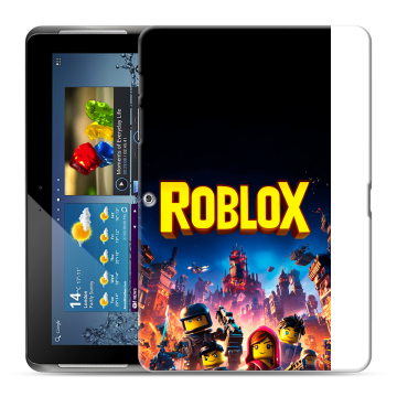 Силиконовый чехол на Samsung Galaxy Tab 2 10.1 с принтом Roblox Роблокс