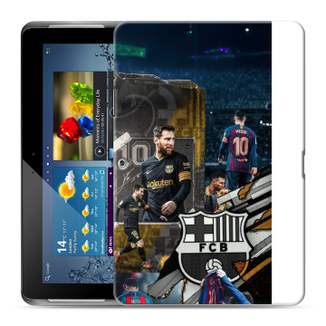 Силиконовый чехол на Samsung Galaxy Tab 2 10.1 с принтом Messi Barcelona