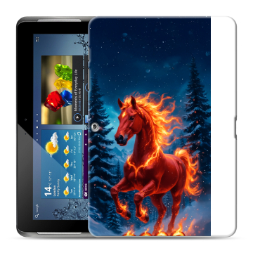 Силиконовый чехол на Samsung Galaxy Tab 2 10.1 с принтом Новый год коня Силиконовый чехол на Samsung Galaxy Tab 2 10.1 с принтом Новый год коня
