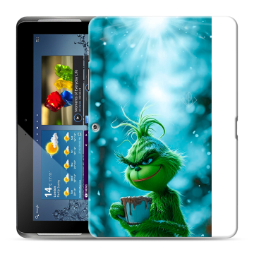 Силиконовый чехол на Samsung Galaxy Tab 2 10.1 с принтом Новый год гринч Силиконовый чехол на Samsung Galaxy Tab 2 10.1 с принтом Новый год гринч