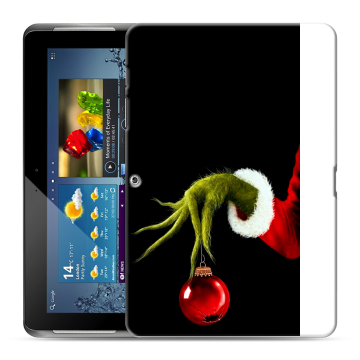 Силиконовый чехол на Samsung Galaxy Tab 2 10.1 с принтом Новый год Гринч Силиконовый чехол на Samsung Galaxy Tab 2 10.1 с принтом Новый год Гринч