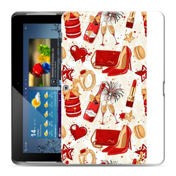 Силиконовый чехол на Samsung Galaxy Tab 2 10.1 с принтом Новый год Силиконовый чехол на Samsung Galaxy Tab 2 10.1 с принтом Новый год