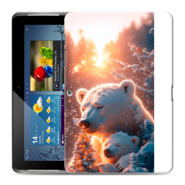 Силиконовый чехол на Samsung Galaxy Tab 2 10.1 с принтом Новый год