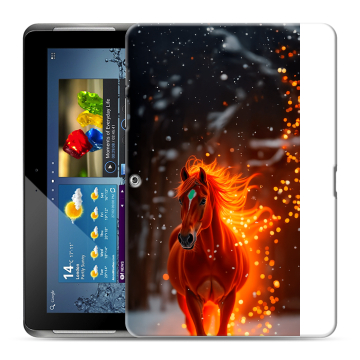 Силиконовый чехол на Samsung Galaxy Tab 2 10.1 с принтом Новый год
