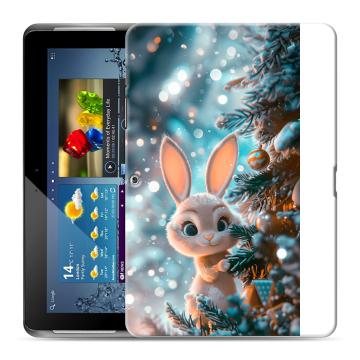 Силиконовый чехол на Samsung Galaxy Tab 2 10.1 с принтом Новый год
