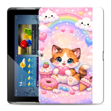 Силиконовый чехол на Samsung Galaxy Tab 2 10.1 с принтом для девочек