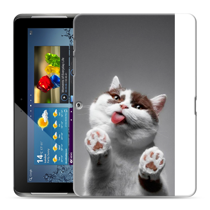 Силиконовый чехол на планшета Samsung Galaxy Tab 2 10.1 GT-P5100 с принтом Коты Силиконовый чехол на планшета Samsung Galaxy Tab 2 10.1 GT-P5100 с принтом Коты