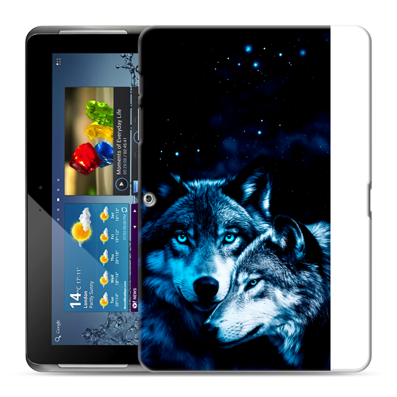 Силиконовый чехол на Samsung Galaxy Tab 2 10.1 с принтом Волки Силиконовый чехол на Samsung Galaxy Tab 2 10.1 с принтом Волки
