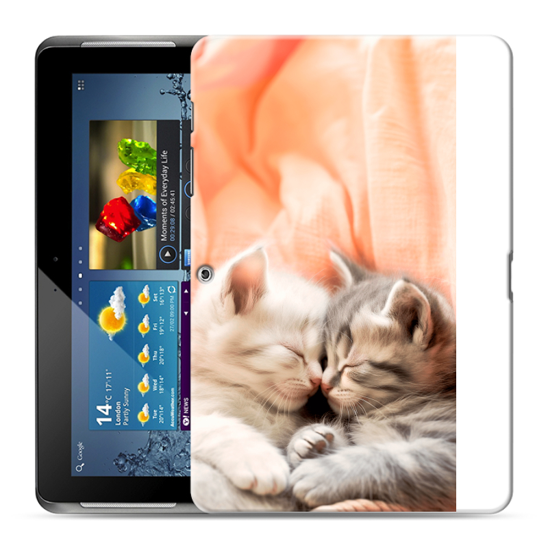 Силиконовый чехол на Samsung Galaxy Tab 2 10.1 с принтом Котята Силиконовый чехол на Samsung Galaxy Tab 2 10.1 с принтом Котята